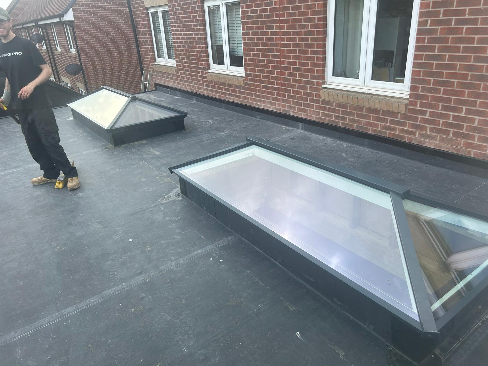 Rubber flat roof installed on domestic extension in Buckinghamshire